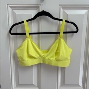 Parade Triangle Mesh Bralette in Neon Yellow Size S2